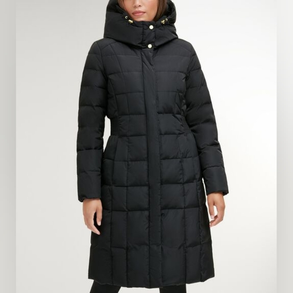 Cole Haan Jackets & Blazers - Cole Haan Women's Signature 40" Taffeta Down Coat with Hood Medium Like New